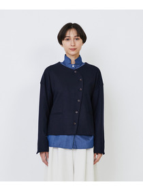 【LOISIR】ウール圧縮スムースジャケット 詳細画像 ネイビー 18