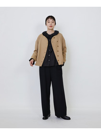 【LOISIR】ウール圧縮スムースジャケット 詳細画像 ネイビー 2