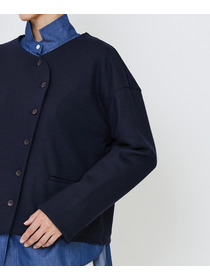 【LOISIR】ウール圧縮スムースジャケット 詳細画像 ネイビー 23