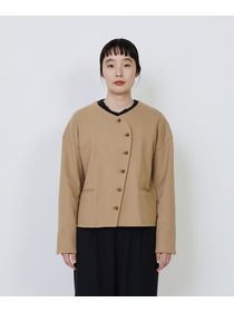 【LOISIR】ウール圧縮スムースジャケット 詳細画像 ネイビー 8