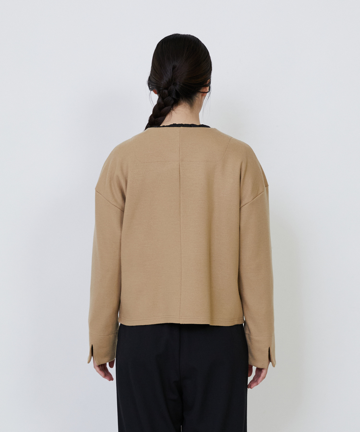 【LOISIR】ウール圧縮スムースジャケット 詳細画像 ネイビー 10