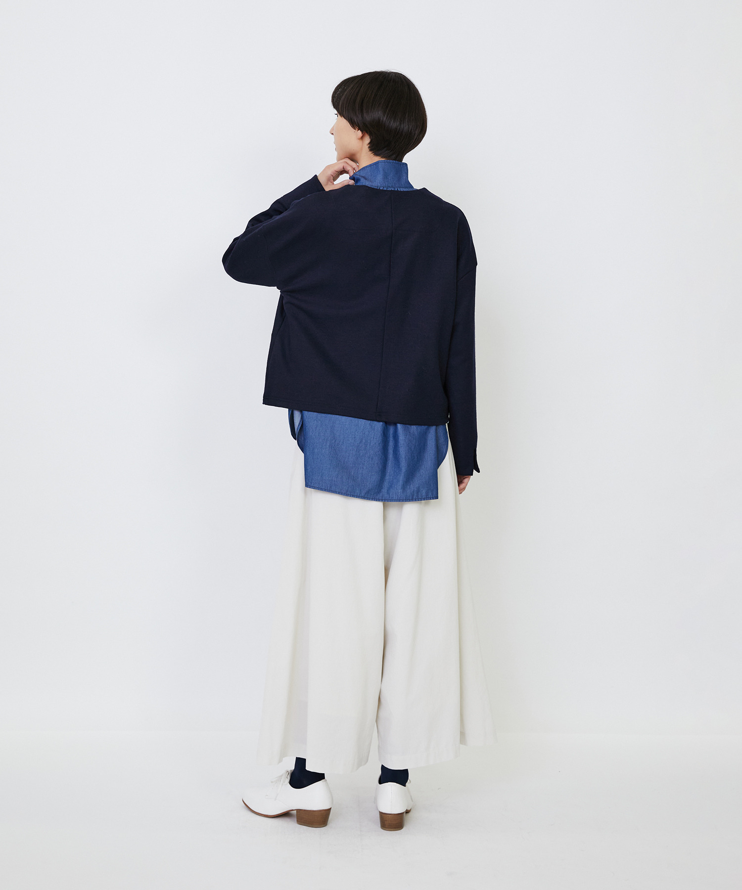 【LOISIR】ウール圧縮スムースジャケット 詳細画像 ネイビー 17