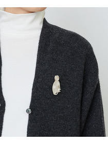 【LOISIR】【アーティストコラボ】LOISIR×TORANEKOBONBON お座りネコブローチ 詳細画像 ブラック 2