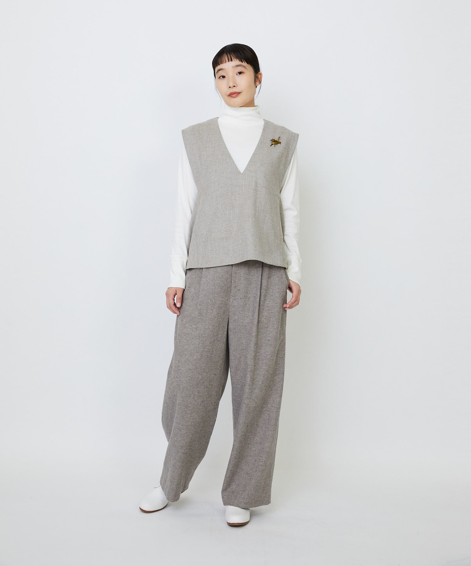 【LOISIR】【アーティストコラボ】LOISIR&times;TORANEKOBONBON BLACK NEKO 飛び出しネコブローチ 詳細画像 ゴールド 1