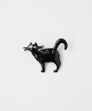 【LOISIR】【EC限定・アーティストコラボ】LOISIR×TORANEKOBONBON BLACK NEKOブローチ 詳細画像 ブラック 1