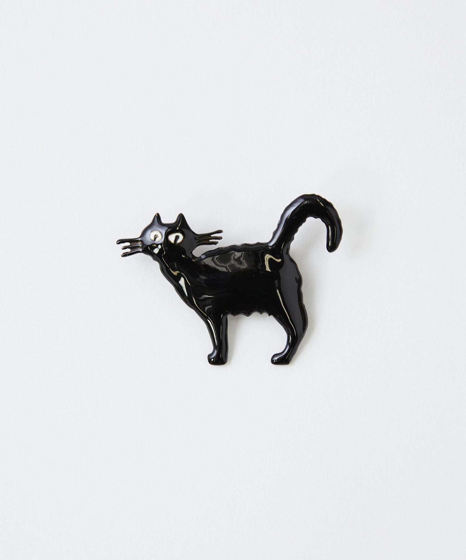 【LOISIR】【EC限定・アーティストコラボ】LOISIR×TORANEKOBONBON BLACK NEKOブローチ 詳細画像 ブラック 1