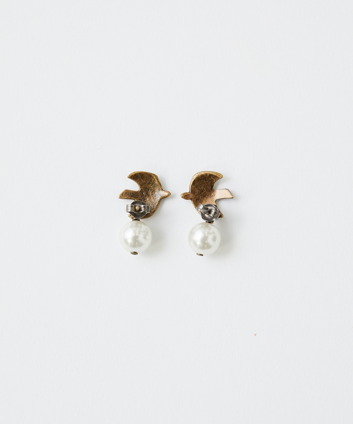 【LOISIR】【クリスマスマルシェ対象】ミニバードピアス 詳細画像 オフホワイト 3