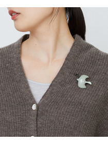 【LOISIR】バードブローチ 詳細画像 グリーン 5