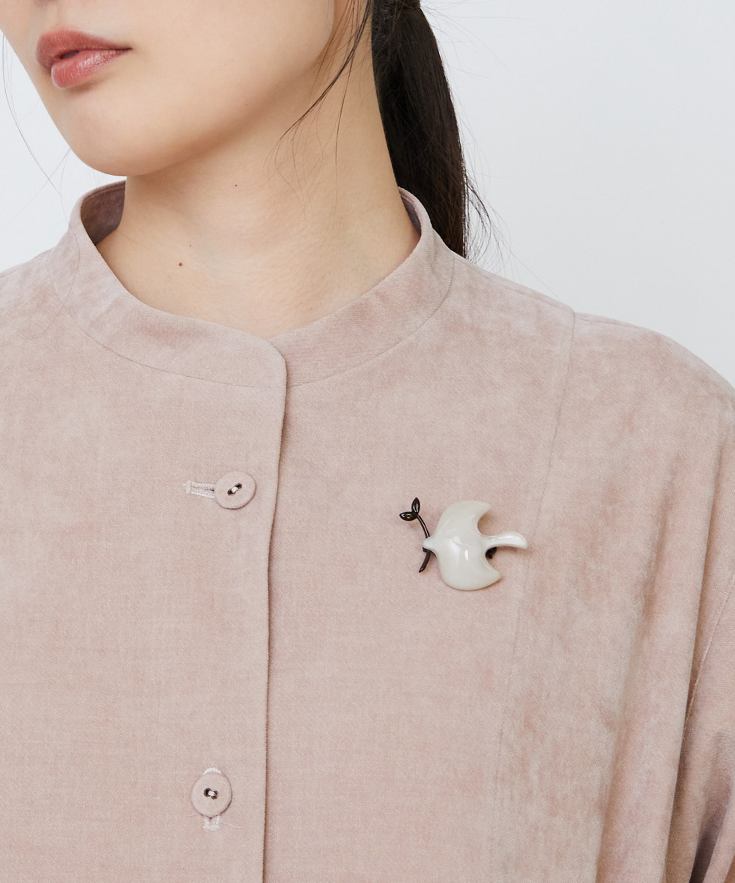 【LOISIR】バードブローチ 詳細画像 グリーン 2