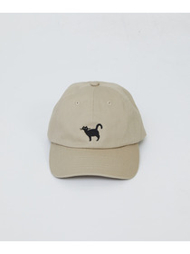 【LOISIR】【EC限定・アーティストコラボ】LOISIR×TORANEKOBONBON BLACK NEKO キャップ 詳細画像 オリーブ 3