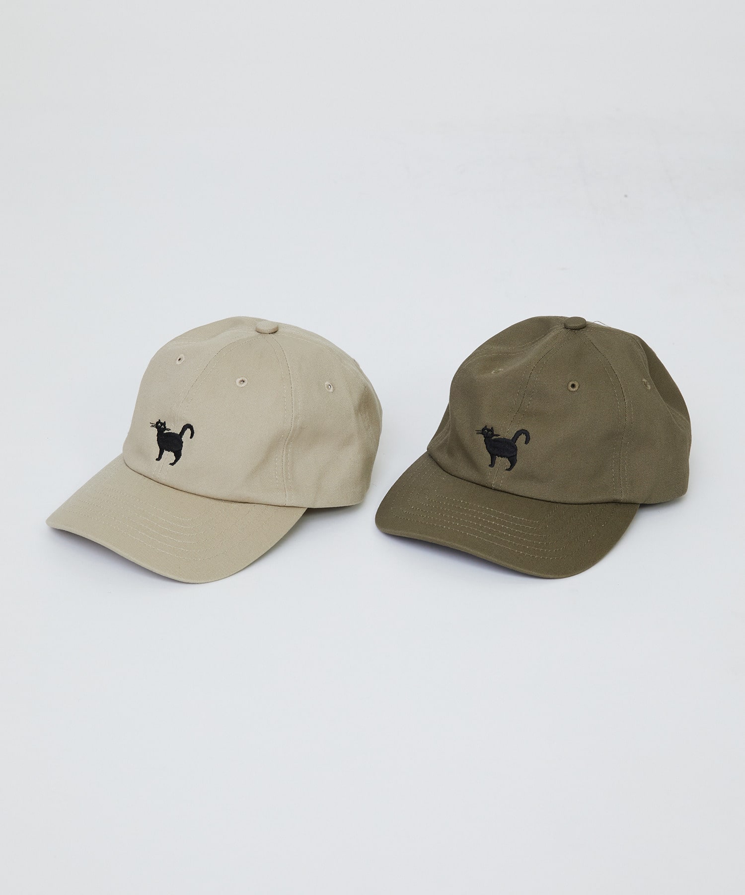【LOISIR】【EC限定・アーティストコラボ】LOISIR×TORANEKOBONBON BLACK NEKO キャップ 詳細画像 オリーブ 13
