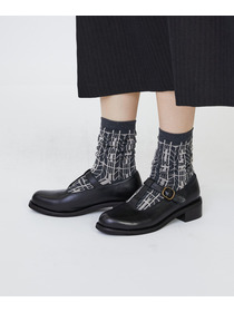 【LOISIR】オリジナル幾何柄ソックス 詳細画像 グリーン系その他 2