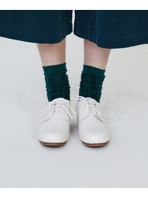 【LOISIR】オリジナル幾何柄ソックス 詳細画像 グリーン系その他 5