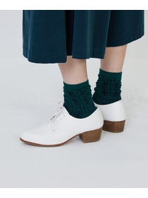 【LOISIR】オリジナル幾何柄ソックス 詳細画像 グリーン系その他 6