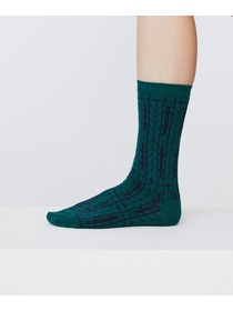 【LOISIR】オリジナル幾何柄ソックス 詳細画像 グリーン系その他 7