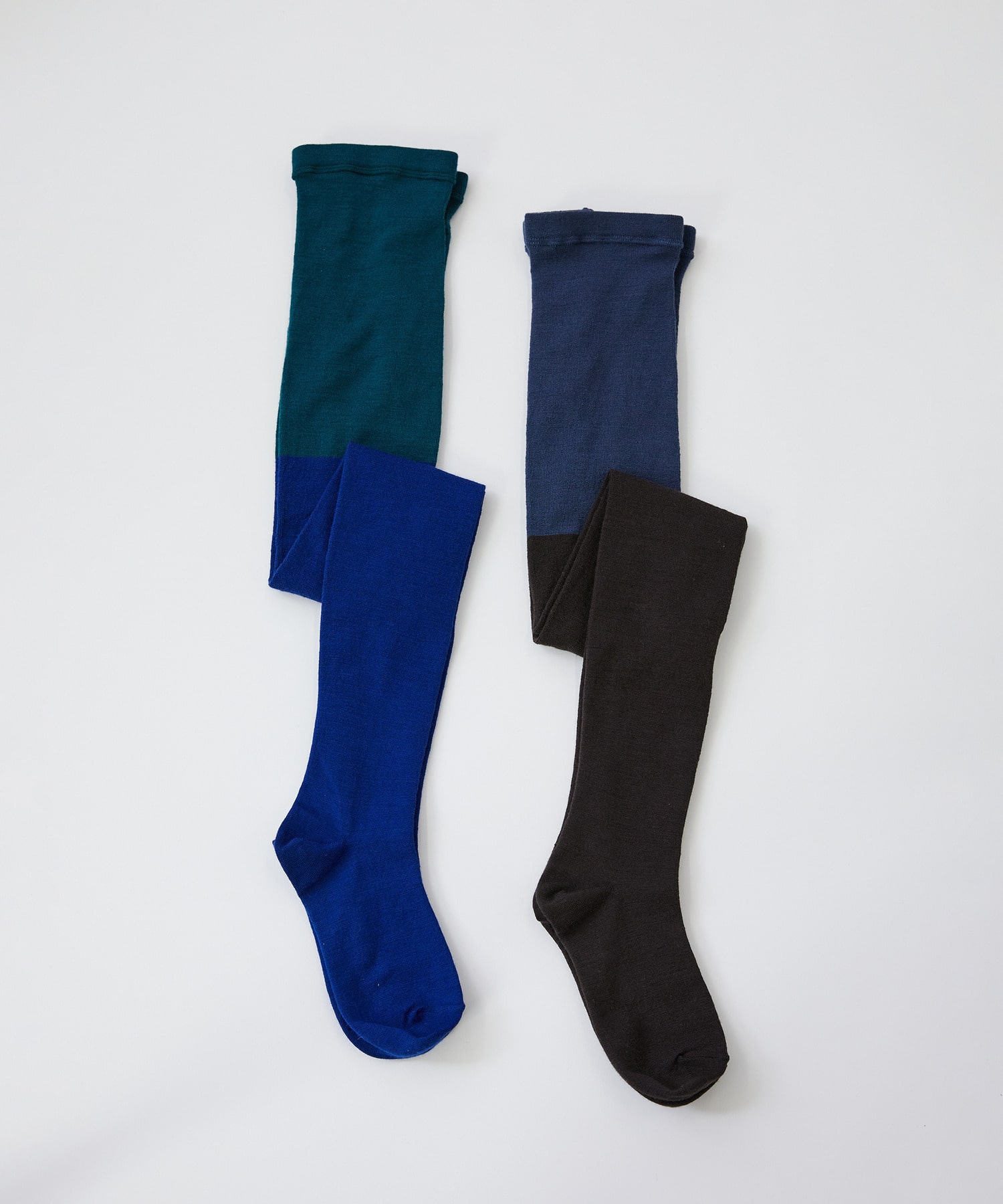 【LOISIR】カラーブロッキングタイツ 詳細画像 ブラウン系その他 5