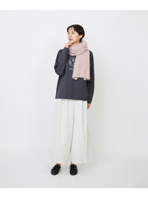 【LOISIR】カシミヤファー加工ストール 詳細画像 ピンク 4