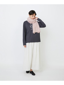 【LOISIR】カシミヤファー加工ストール 詳細画像 ピンク 5