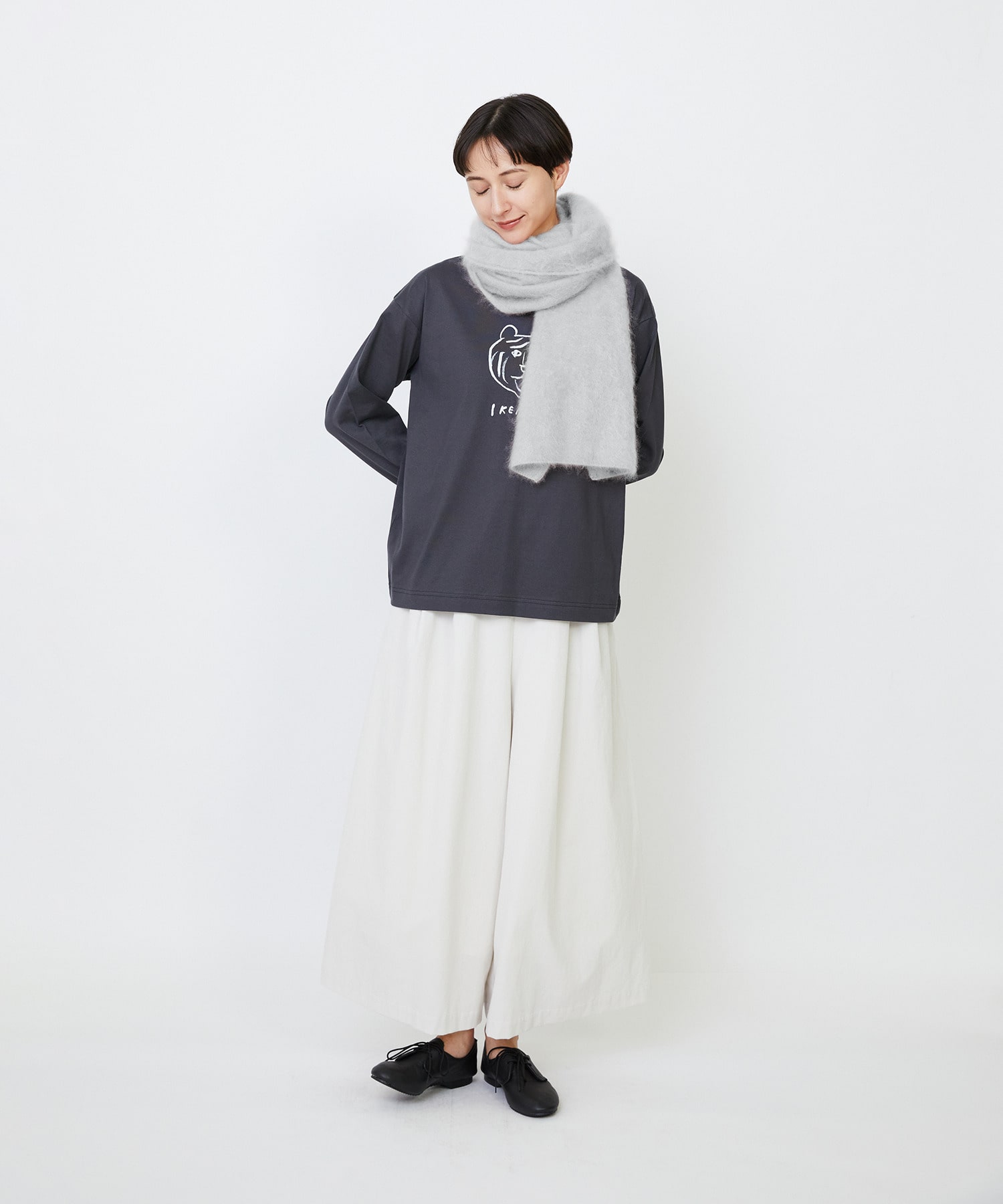 【LOISIR】カシミヤファー加工ストール 詳細画像 ピンク 1