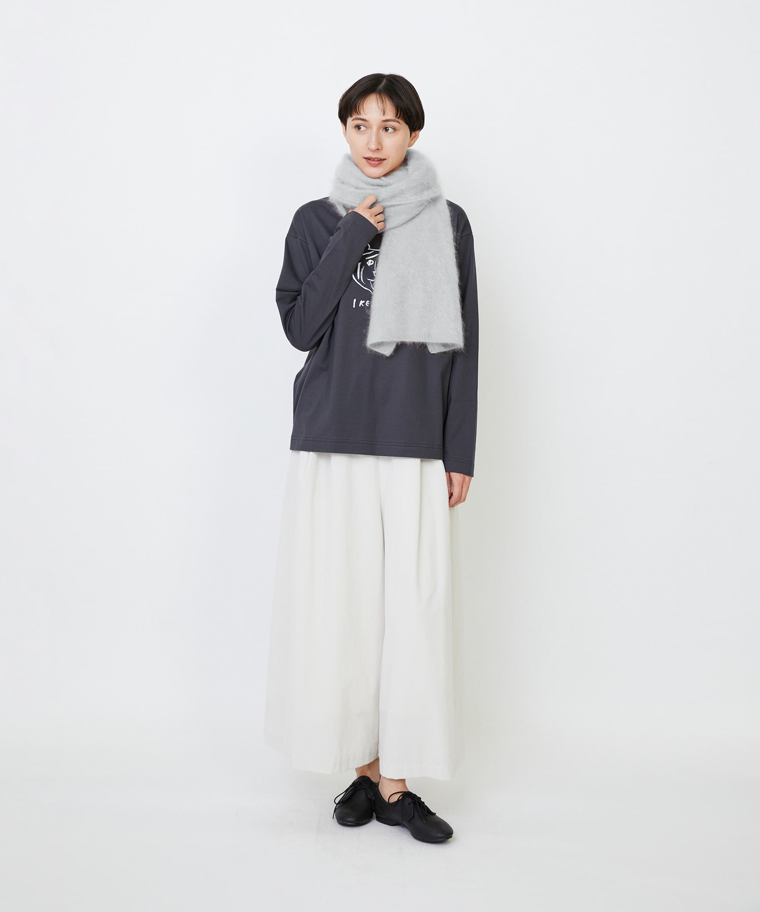 【LOISIR】カシミヤファー加工ストール 詳細画像 ピンク 2