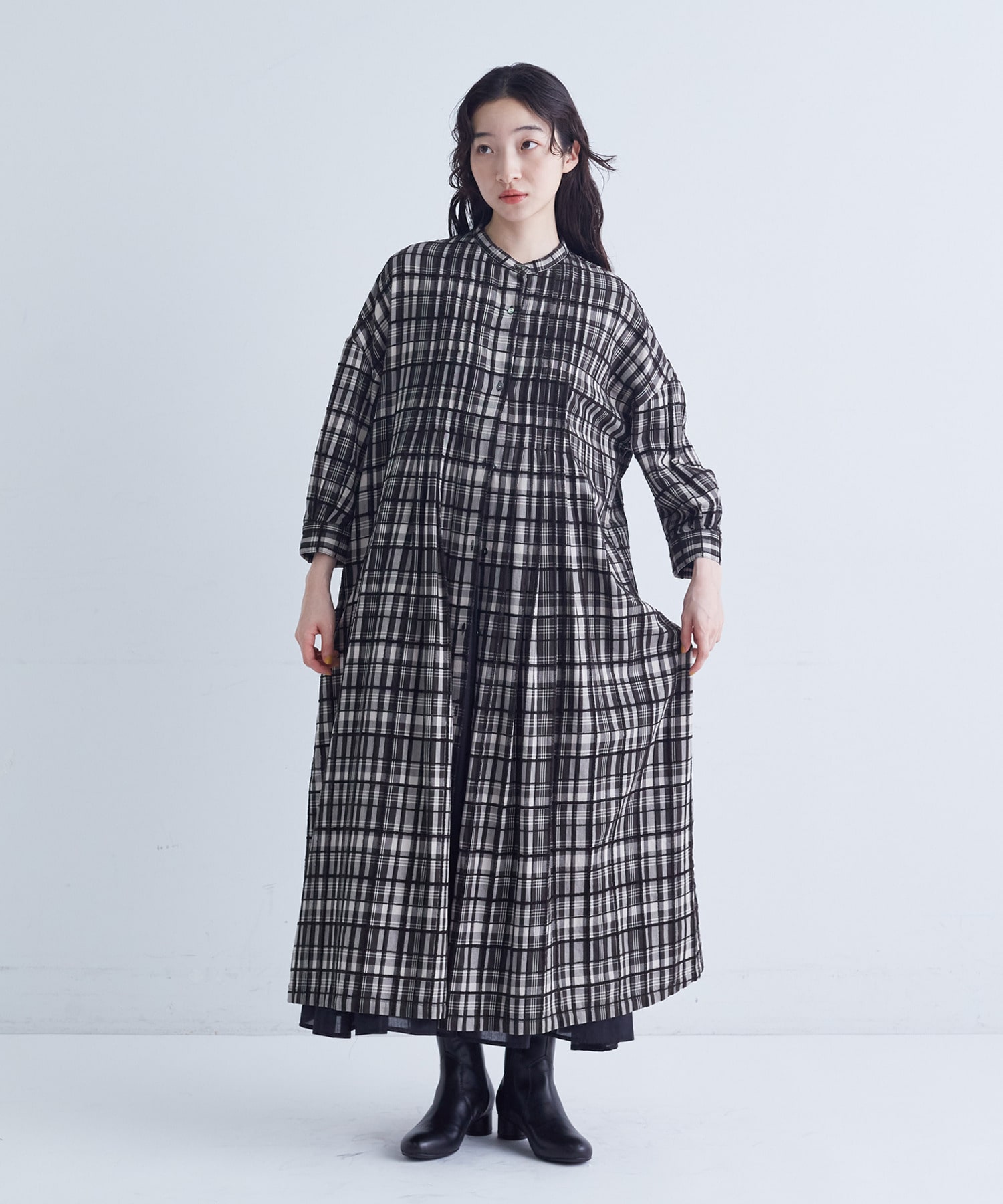 モールチェックワンピース｜BIGI online store - ビギ オンラインストア