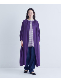 【congés payés】｜2BUY10%OFF・3BUY20%OFF｜シャーリングネックワンピース 詳細画像 パープル 1