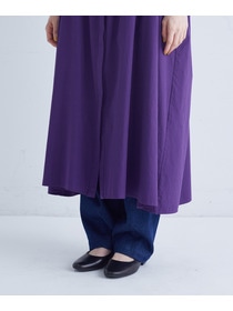 【congés payés】｜2BUY10%OFF・3BUY20%OFF｜シャーリングネックワンピース 詳細画像 パープル 13