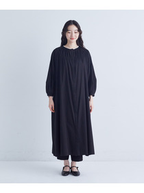 【congés payés】｜2BUY10%OFF・3BUY20%OFF｜シャーリングネックワンピース 詳細画像 パープル 19