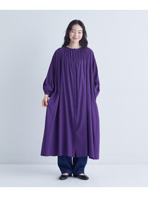 【congés payés】｜2BUY10%OFF・3BUY20%OFF｜シャーリングネックワンピース 詳細画像 パープル 3