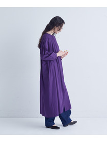 【congés payés】｜2BUY10%OFF・3BUY20%OFF｜シャーリングネックワンピース 詳細画像 パープル 4