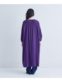 【congés payés】｜2BUY10%OFF・3BUY20%OFF｜シャーリングネックワンピース 詳細画像 パープル 8