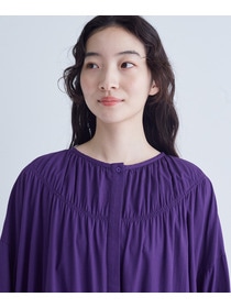 【congés payés】｜2BUY10%OFF・3BUY20%OFF｜シャーリングネックワンピース 詳細画像 パープル 9