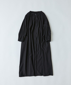 【congés payés】｜2BUY10%OFF・3BUY20%OFF｜シャーリングネックワンピース 詳細画像 チャコールグレー 1