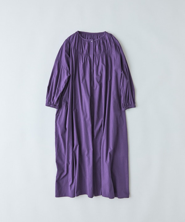 ｜2BUY10%OFF・3BUY20%OFF｜シャーリングネックワンピース 詳細画像 パープル 1