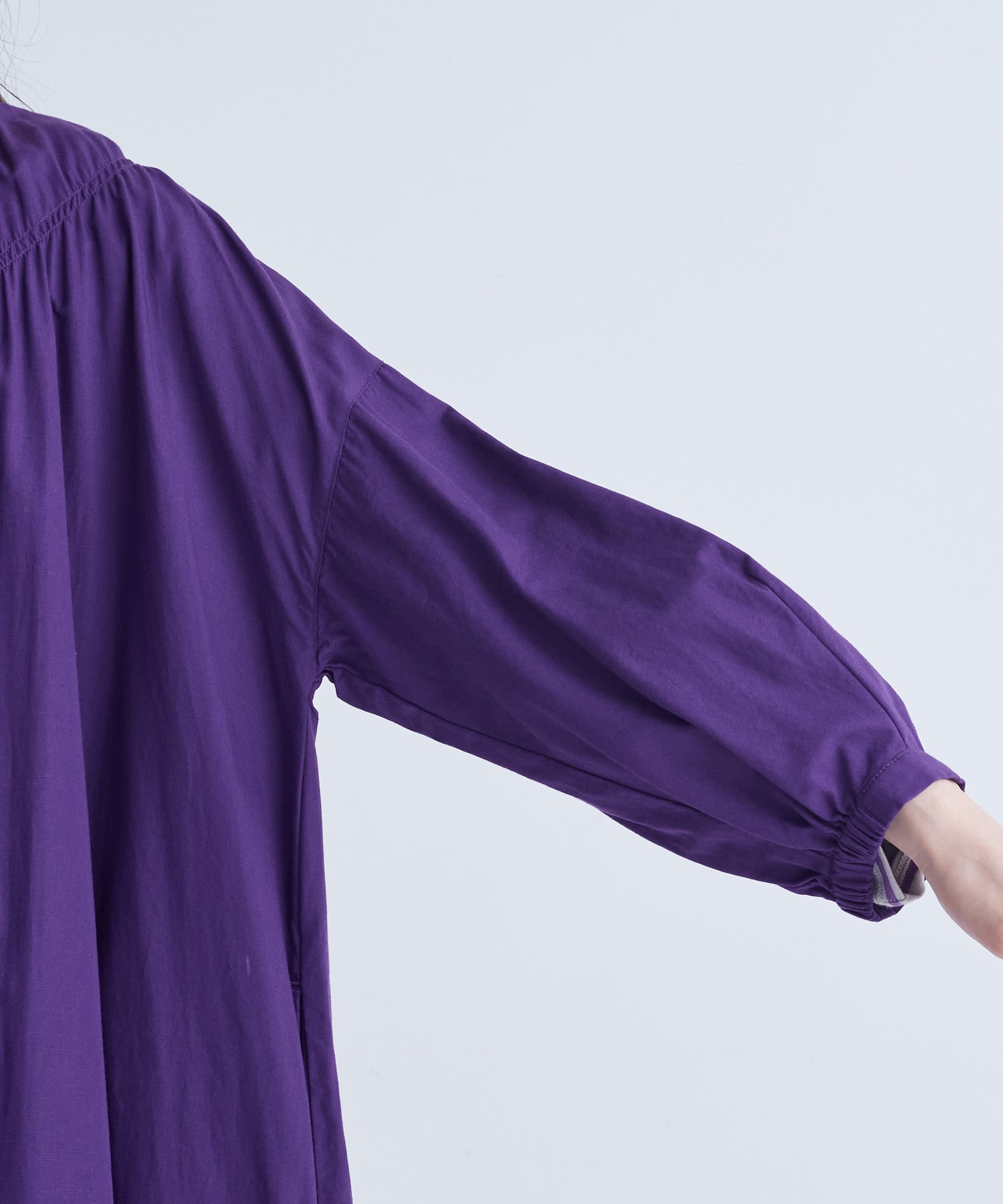 【congés payés】｜2BUY10%OFF・3BUY20%OFF｜シャーリングネックワンピース 詳細画像 パープル 11