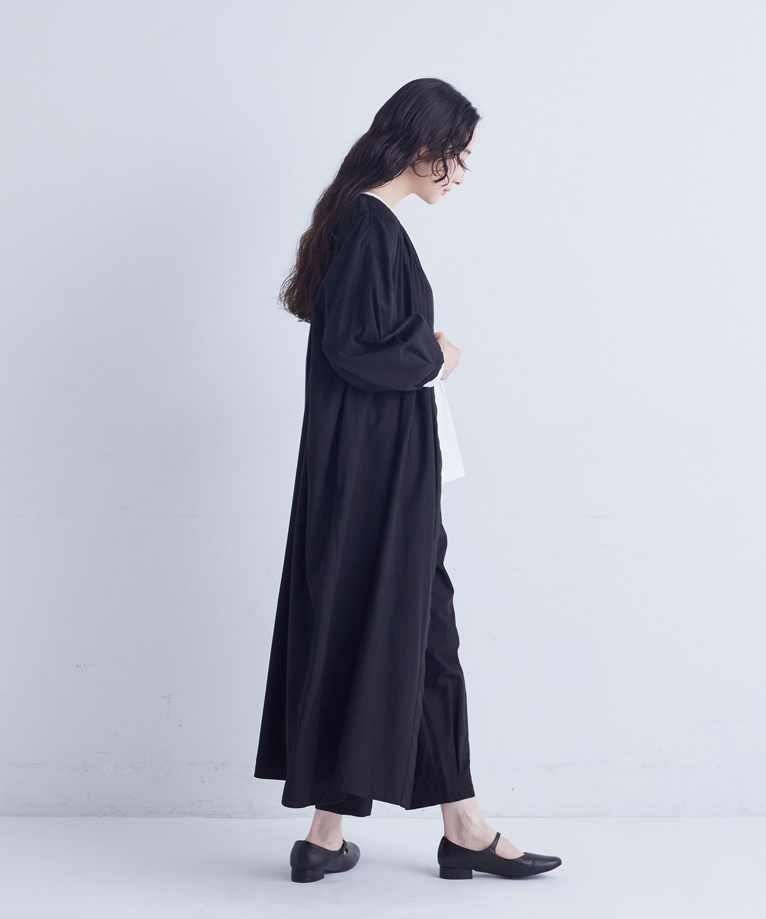 【congés payés】｜2BUY10%OFF・3BUY20%OFF｜シャーリングネックワンピース 詳細画像 パープル 15
