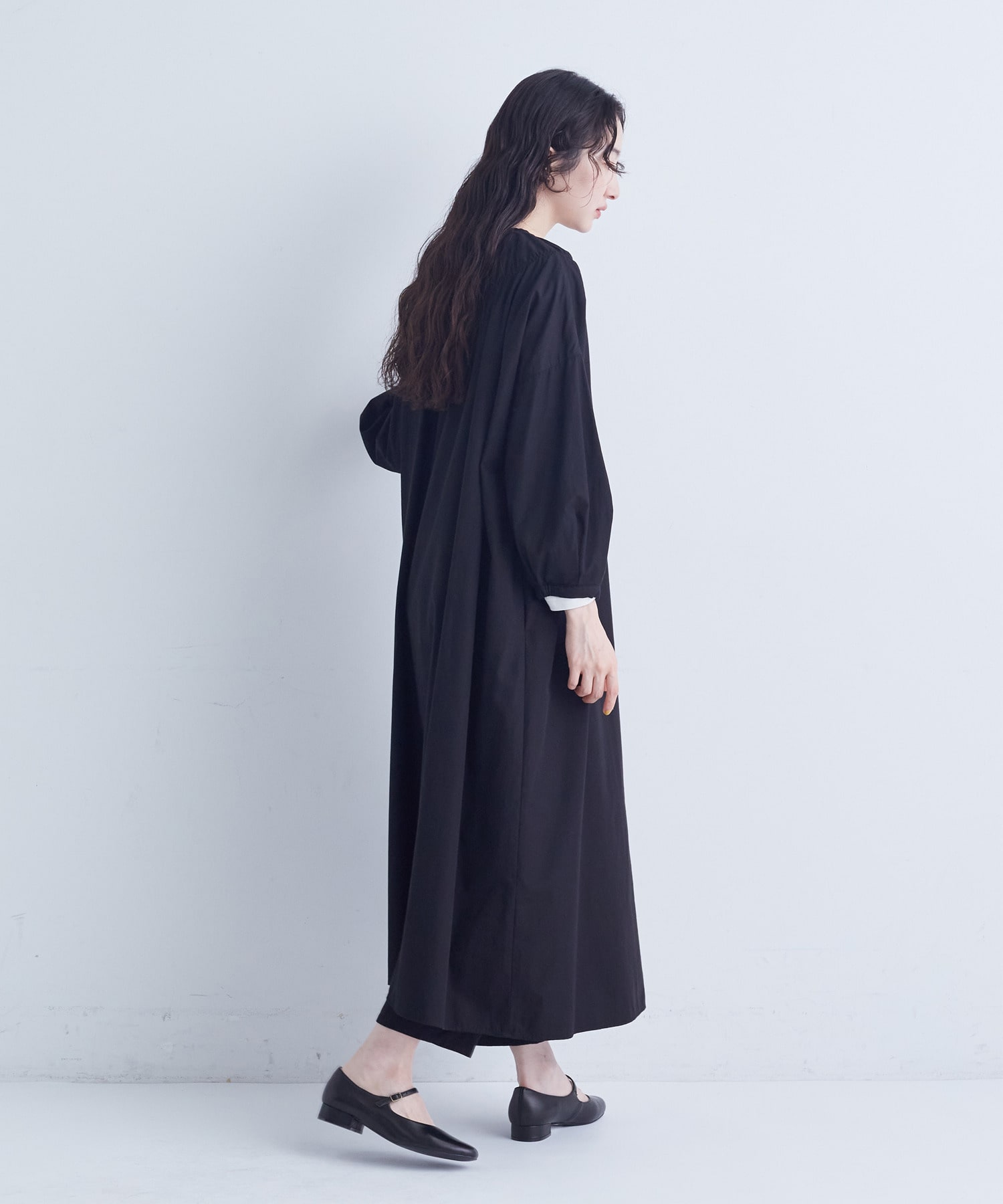 【congés payés】｜2BUY10%OFF・3BUY20%OFF｜シャーリングネックワンピース 詳細画像 パープル 17