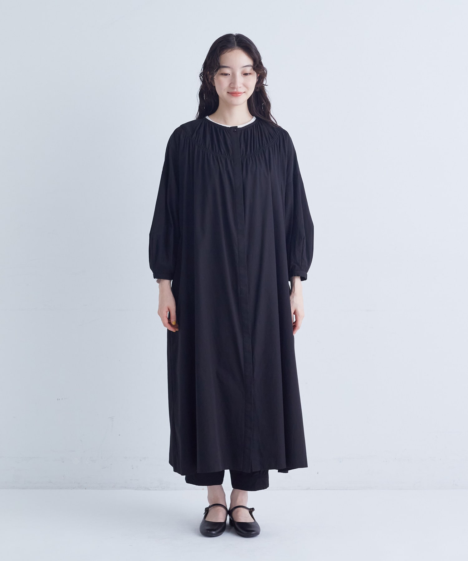 【congés payés】｜2BUY10%OFF・3BUY20%OFF｜シャーリングネックワンピース 詳細画像 パープル 19