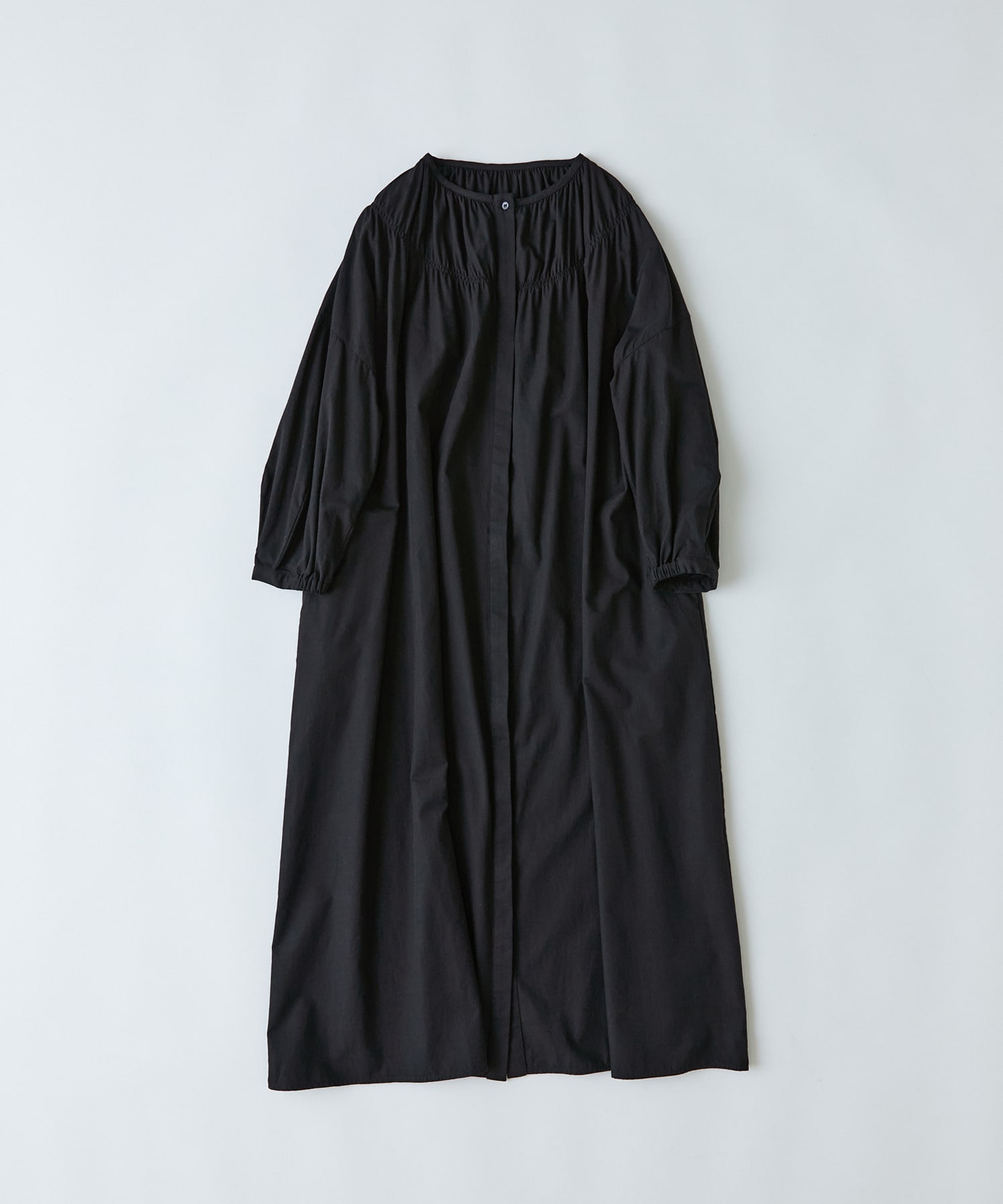 【congés payés】｜2BUY10%OFF・3BUY20%OFF｜シャーリングネックワンピース 詳細画像 チャコールグレー 1