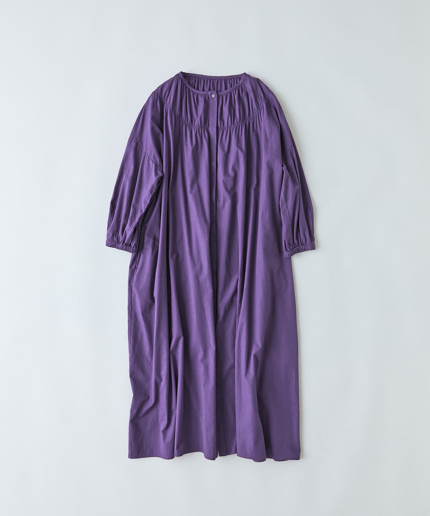 【congés payés】｜2BUY10%OFF・3BUY20%OFF｜シャーリングネックワンピース 詳細画像 パープル 1