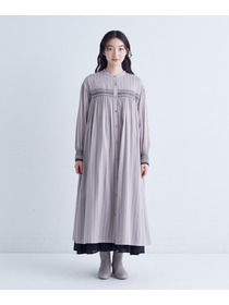 【congés payés】｜2BUY10%OFF・3BUY20%OFF｜スモッキングドビーワンピース 詳細画像 ブラック 6