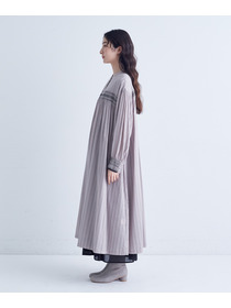 【congés payés】｜2BUY10%OFF・3BUY20%OFF｜スモッキングドビーワンピース 詳細画像 ブラック 7