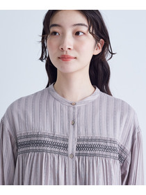 【congés payés】｜2BUY10%OFF・3BUY20%OFF｜スモッキングドビーワンピース 詳細画像 ブラック 9