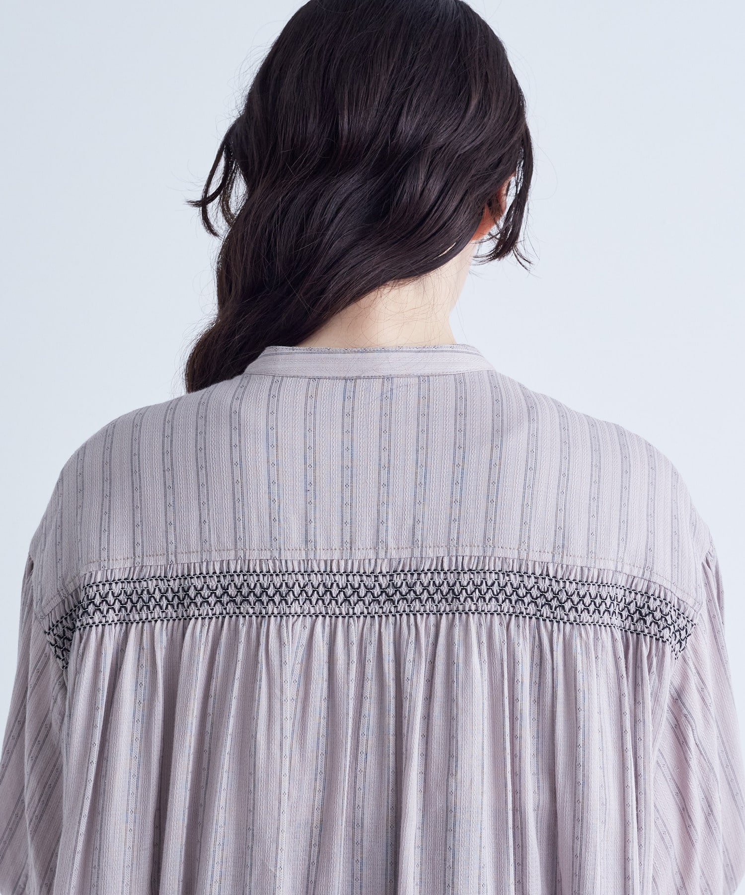 【congés payés】｜2BUY10%OFF・3BUY20%OFF｜スモッキングドビーワンピース 詳細画像 ブラック 10