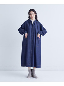 【congés payés】タックカラーデニムワンピース 詳細画像 インディゴブルー 1