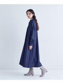 【congés payés】タックカラーデニムワンピース 詳細画像 インディゴブルー 2