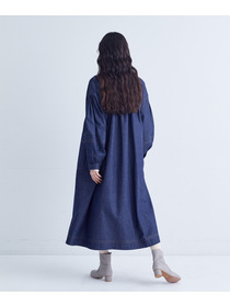 【congés payés】タックカラーデニムワンピース 詳細画像 インディゴブルー 3