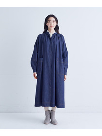 【congés payés】タックカラーデニムワンピース 詳細画像 インディゴブルー 5