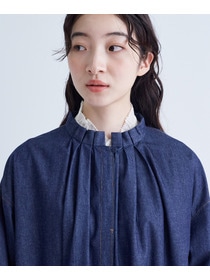 【congés payés】タックカラーデニムワンピース 詳細画像 インディゴブルー 8