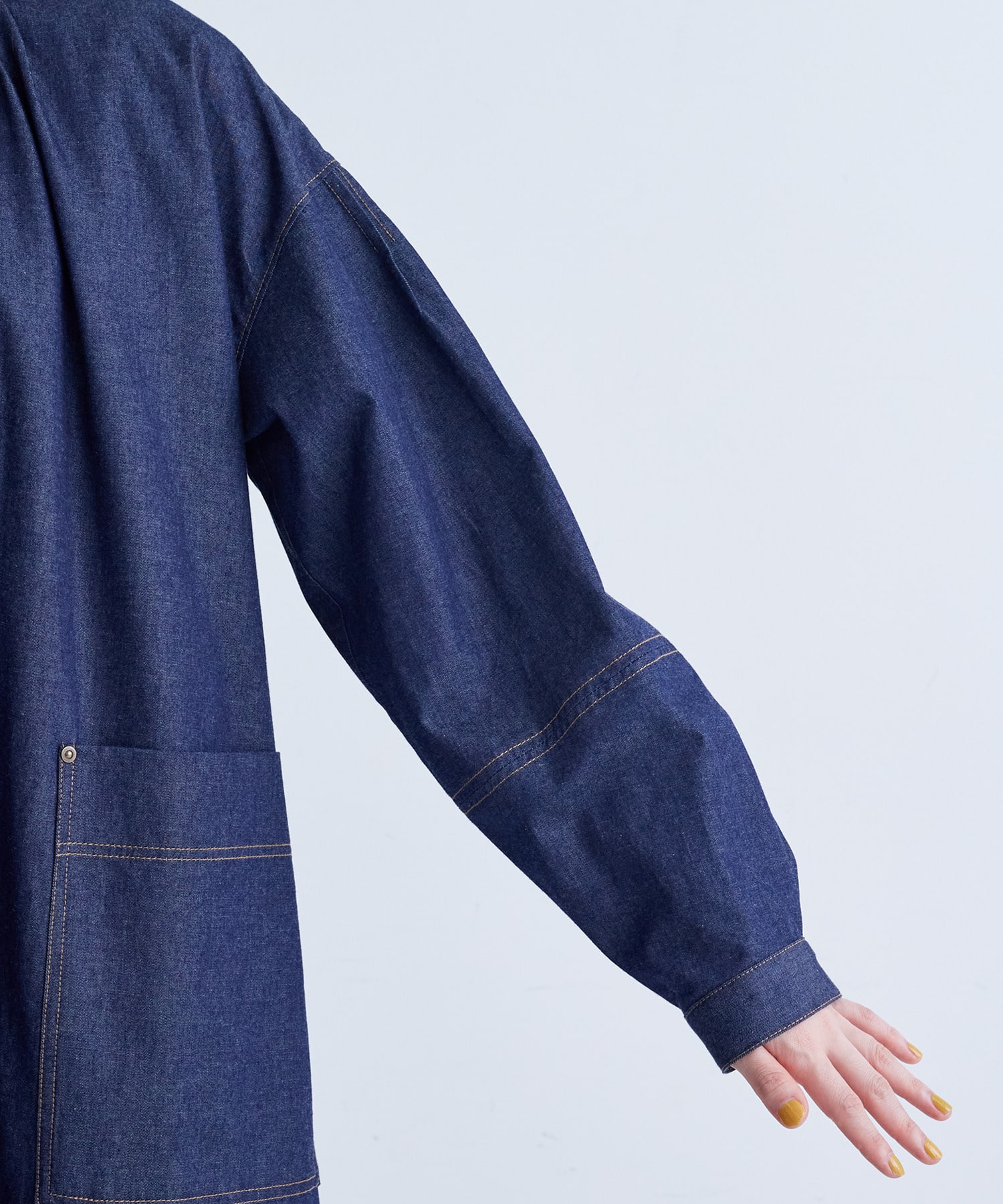 【congés payés】タックカラーデニムワンピース 詳細画像 インディゴブルー 10
